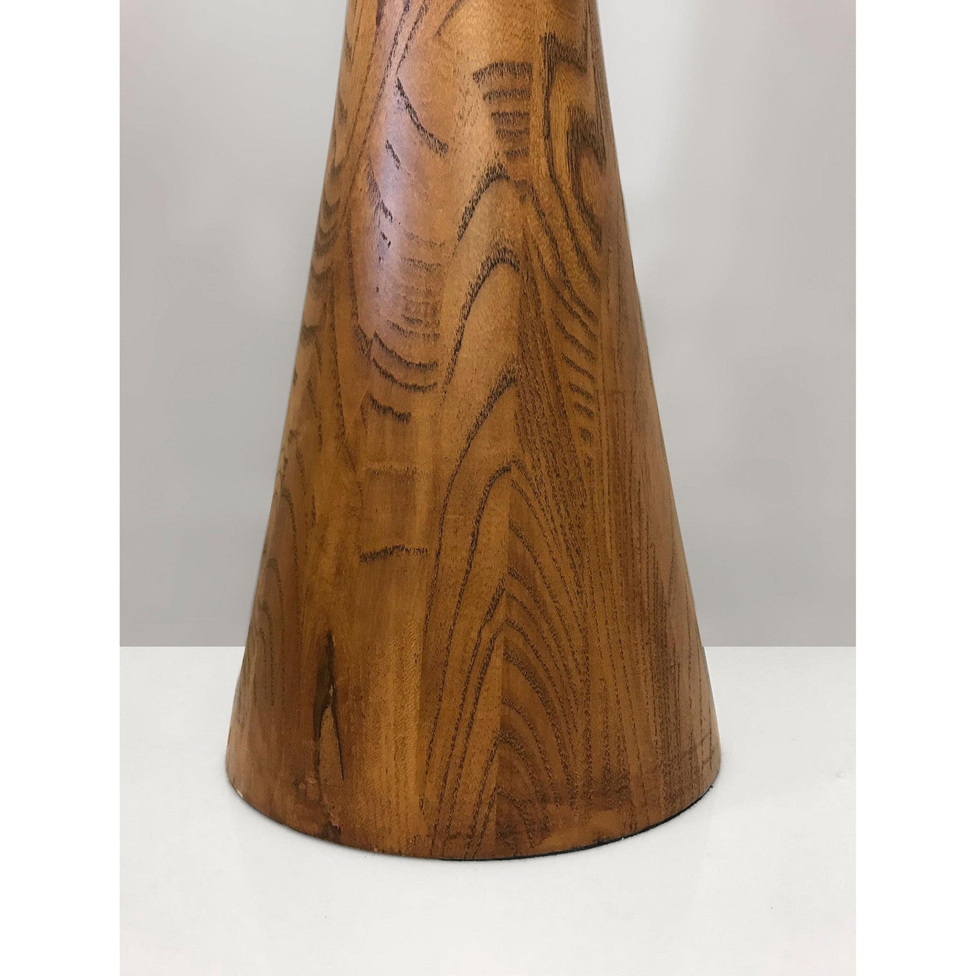 HomeRoots 68" Solid Wood Novelty Floor Lamp With White Cone Shade