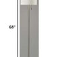 HomeRoots 68" Traditional Shaped Floor Lamp With White Drum Shade and Brushed Steel Finish