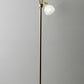 HomeRoots 69" Three Light Tree Floor Lamp With Clear Bowl Shade in Gold Finish