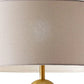 HomeRoots 69" Traditional Shaped Floor Lamp With White Drum Shade and Antiqued Brass Finish