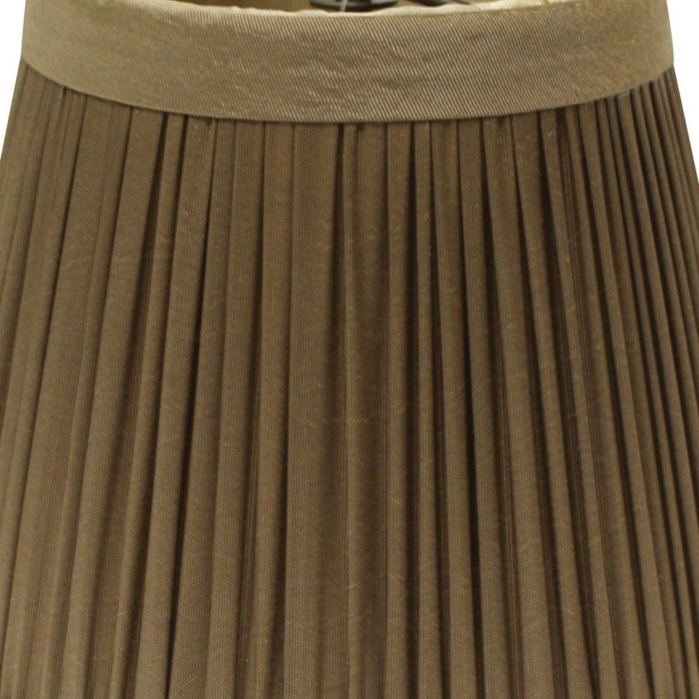 HomeRoots 7" Ash Slanted Chandelier Tafetta Lampshades in Set of 6