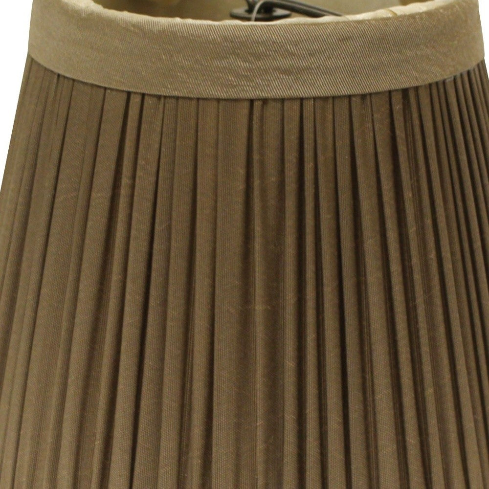 HomeRoots 7" Ash Slanted Chandelier Tafetta Lampshades in Set of 6