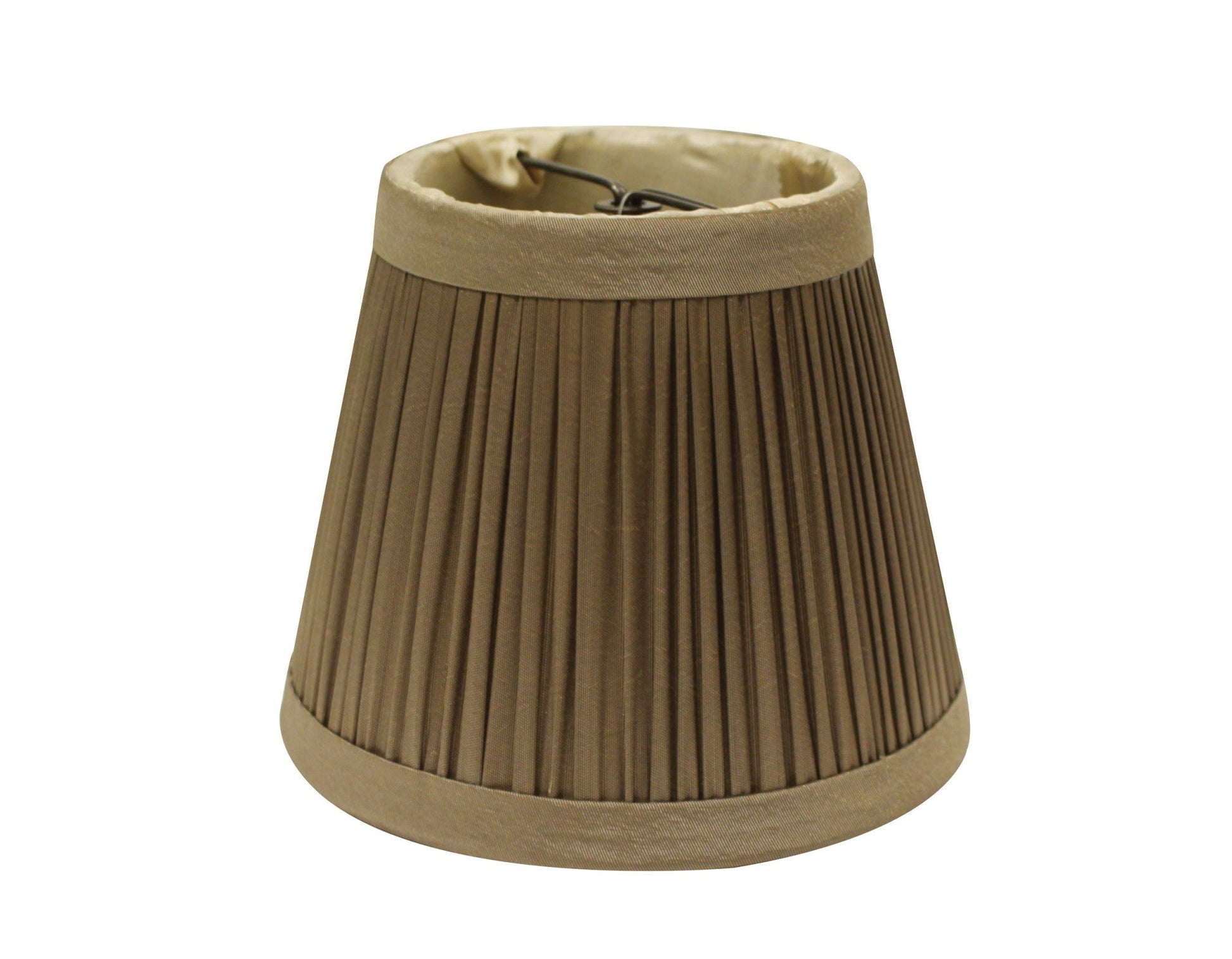 HomeRoots 7" Ash Slanted Chandelier Tafetta Lampshades in Set of 6