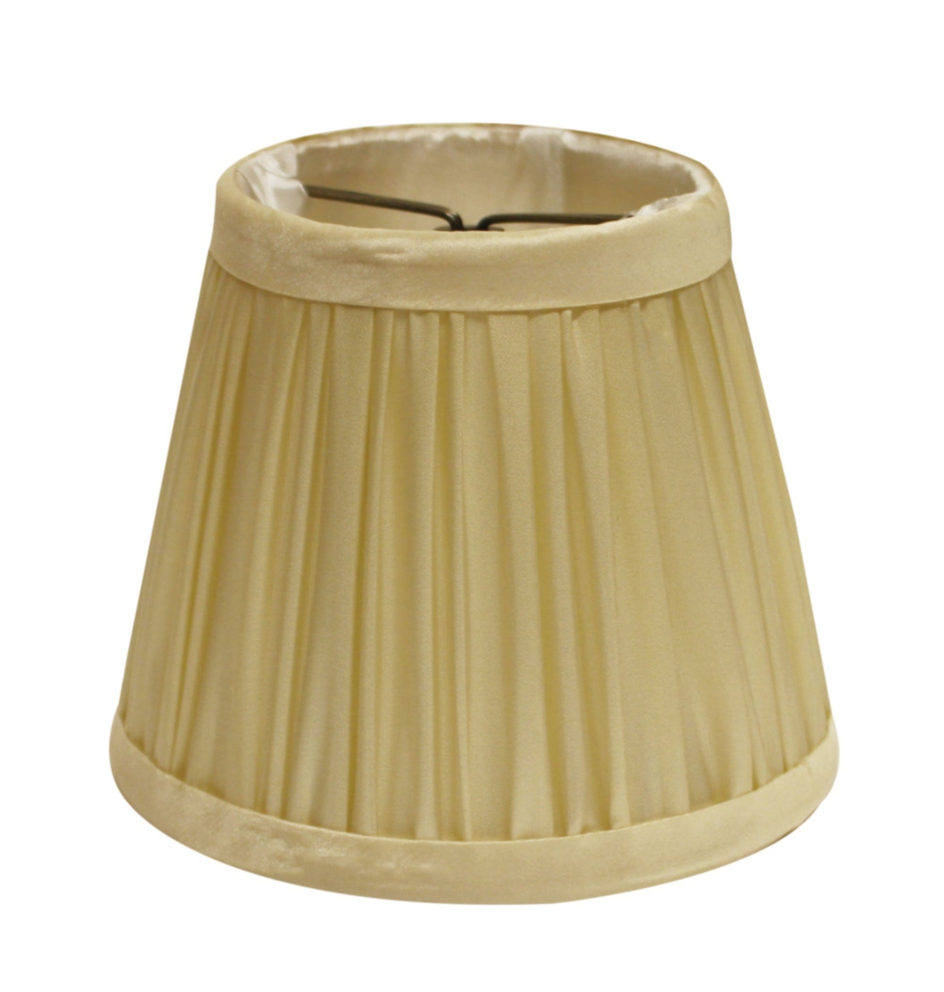HomeRoots 7" Pale Grey Slanted Chandelier Tafetta Lampshades in Set of 6