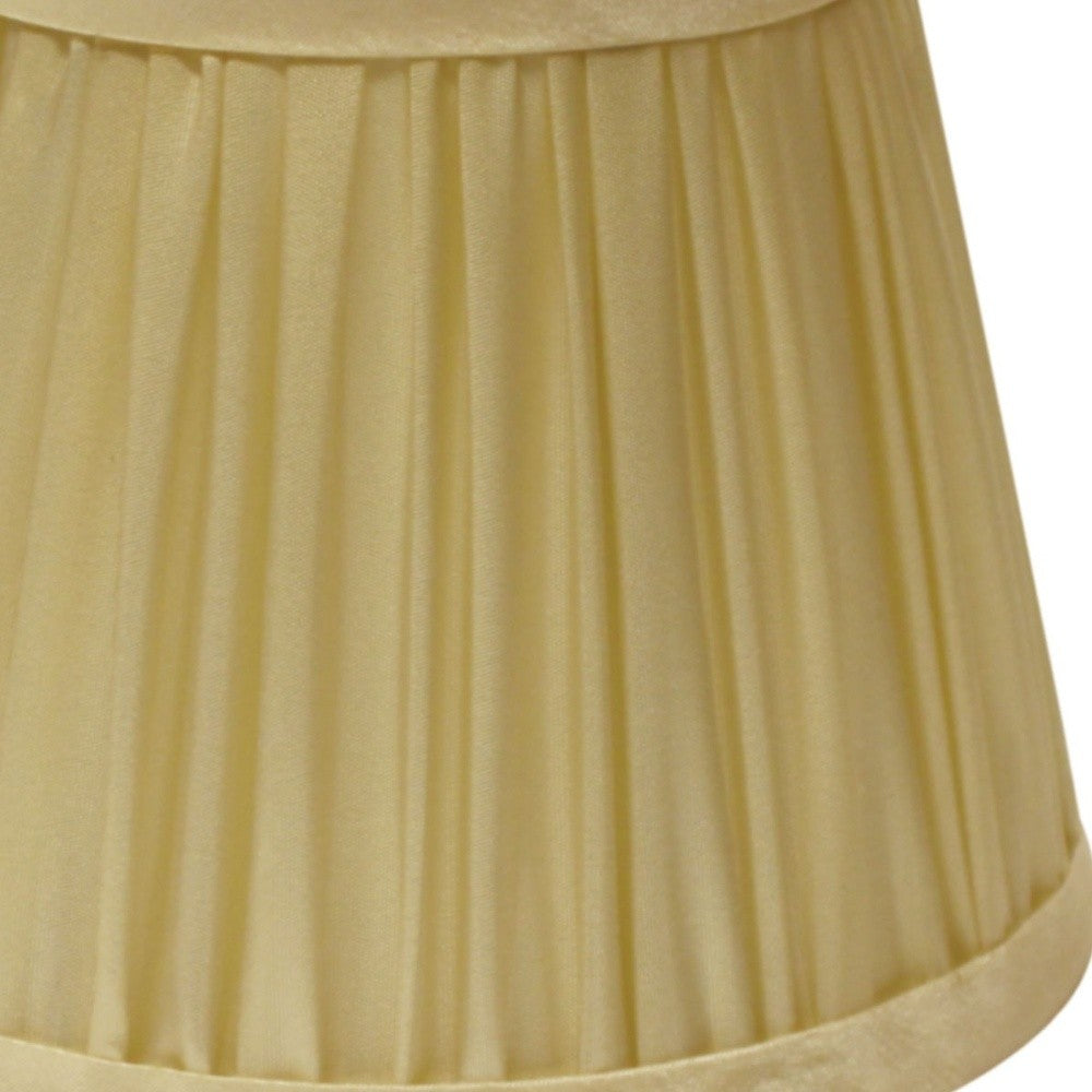 HomeRoots 7" Pale Grey Slanted Chandelier Tafetta Lampshades in Set of 6