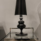 HomeRoots 7" x 7" x 22" Carbon Steel Table Lamp in Black Finish