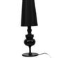 HomeRoots 7" x 7" x 22" Carbon Steel Table Lamp in Black Finish