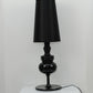 HomeRoots 7" x 7" x 22" Carbon Steel Table Lamp in Black Finish