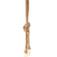 HomeRoots 7" x 7" x 43" Rope Pendant Lamp With Two Bulbs