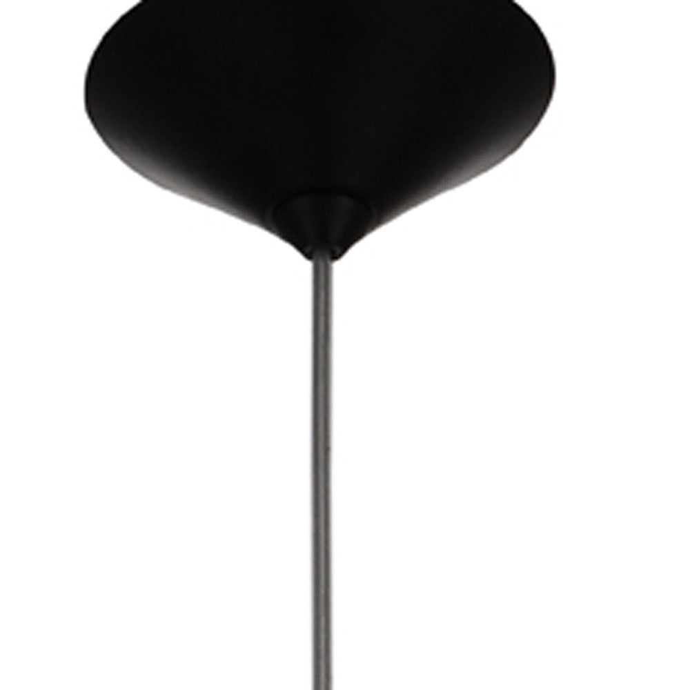 HomeRoots 7" x 7" x 7" Pendant Lamp With Clear Glass Finish