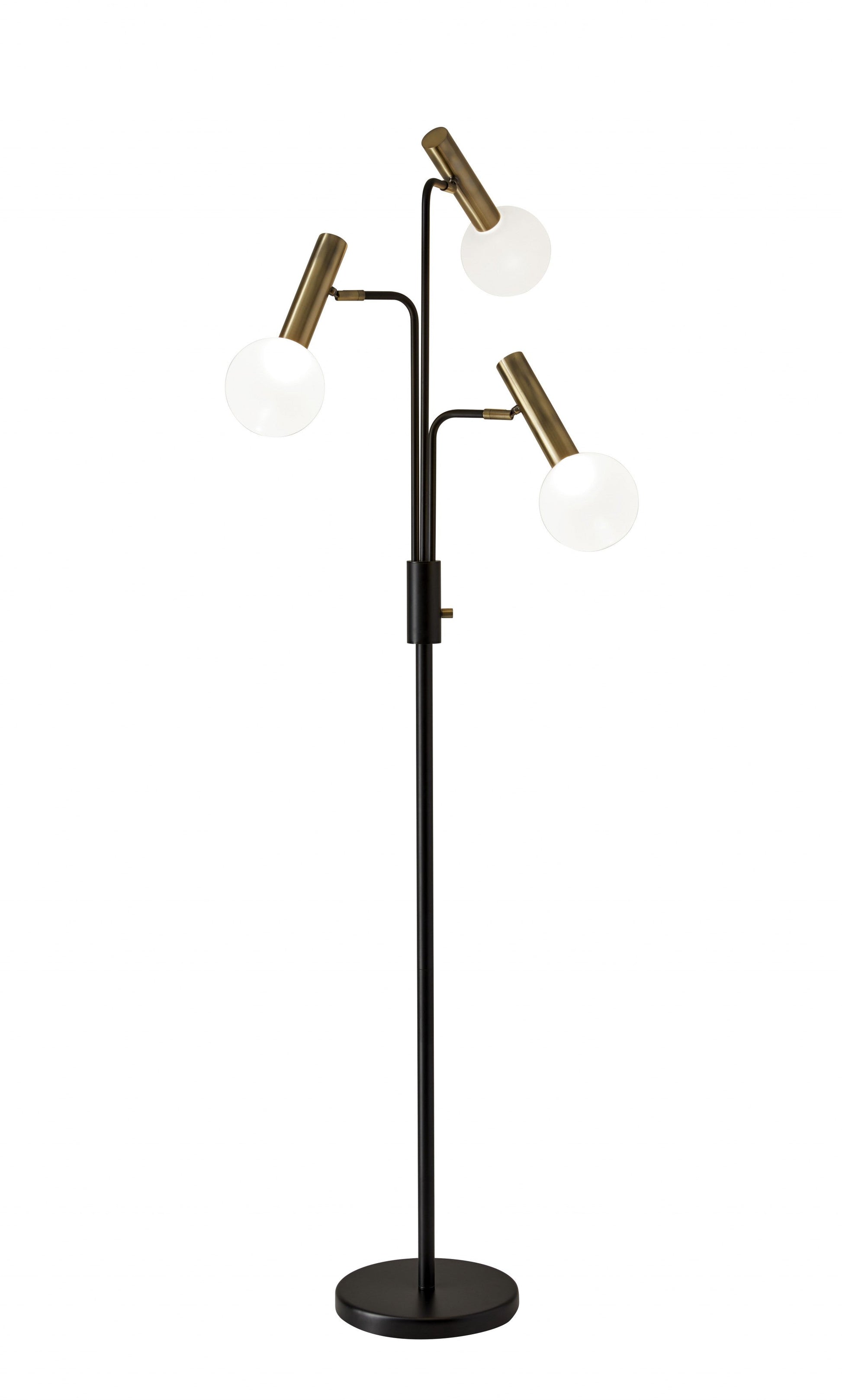 HomeRoots 70" Three Light Novelty Floor Lamp With Antiqued Black Finish