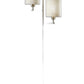 HomeRoots 70" Two Light Novelty Floor Lamp With White Drum Shade and Brass Finish