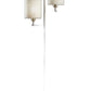 HomeRoots 70" Two Light Novelty Floor Lamp With White Drum Shade and Brass Finish