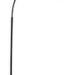 HomeRoots 71" Arched Floor Lamp With Brown Drum Shade and Black Finish