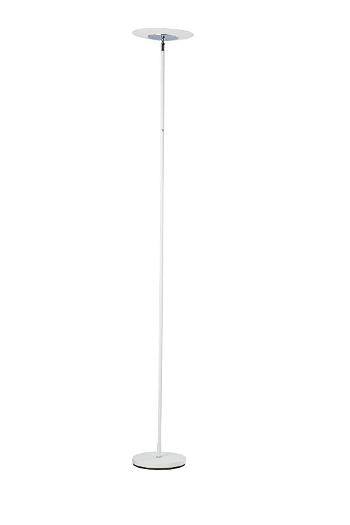 HomeRoots 72" LED Torchiere Floor Lamp in White Finish