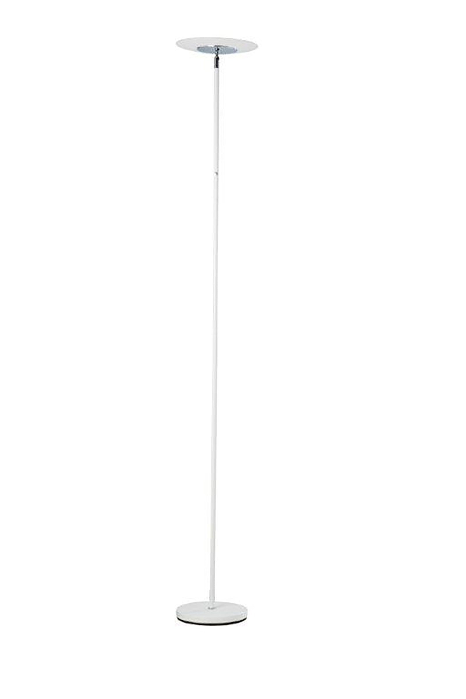 HomeRoots 72" LED Torchiere Floor Lamp in White Finish