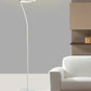 HomeRoots 73" LED Torchiere Floor Lamp in White Finish