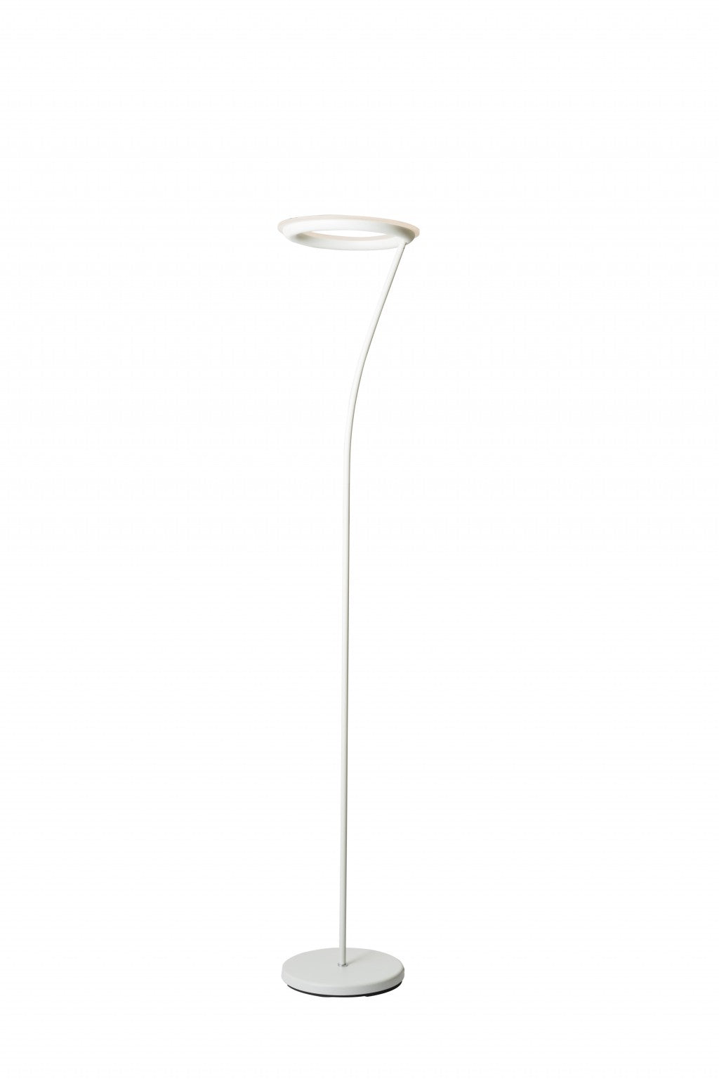 HomeRoots 73" LED Torchiere Floor Lamp in White Finish