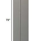 HomeRoots 73" Torchiere Floor Lamp With White Cone Shade and Brushed Silver Finish