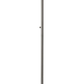 HomeRoots 73" Torchiere Floor Lamp With White Cone Shade and Brushed Silver Finish