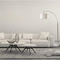 HomeRoots 74" Arc Floor Lamp With Off White Solid Color Drum Shade in Antique Brass Finish