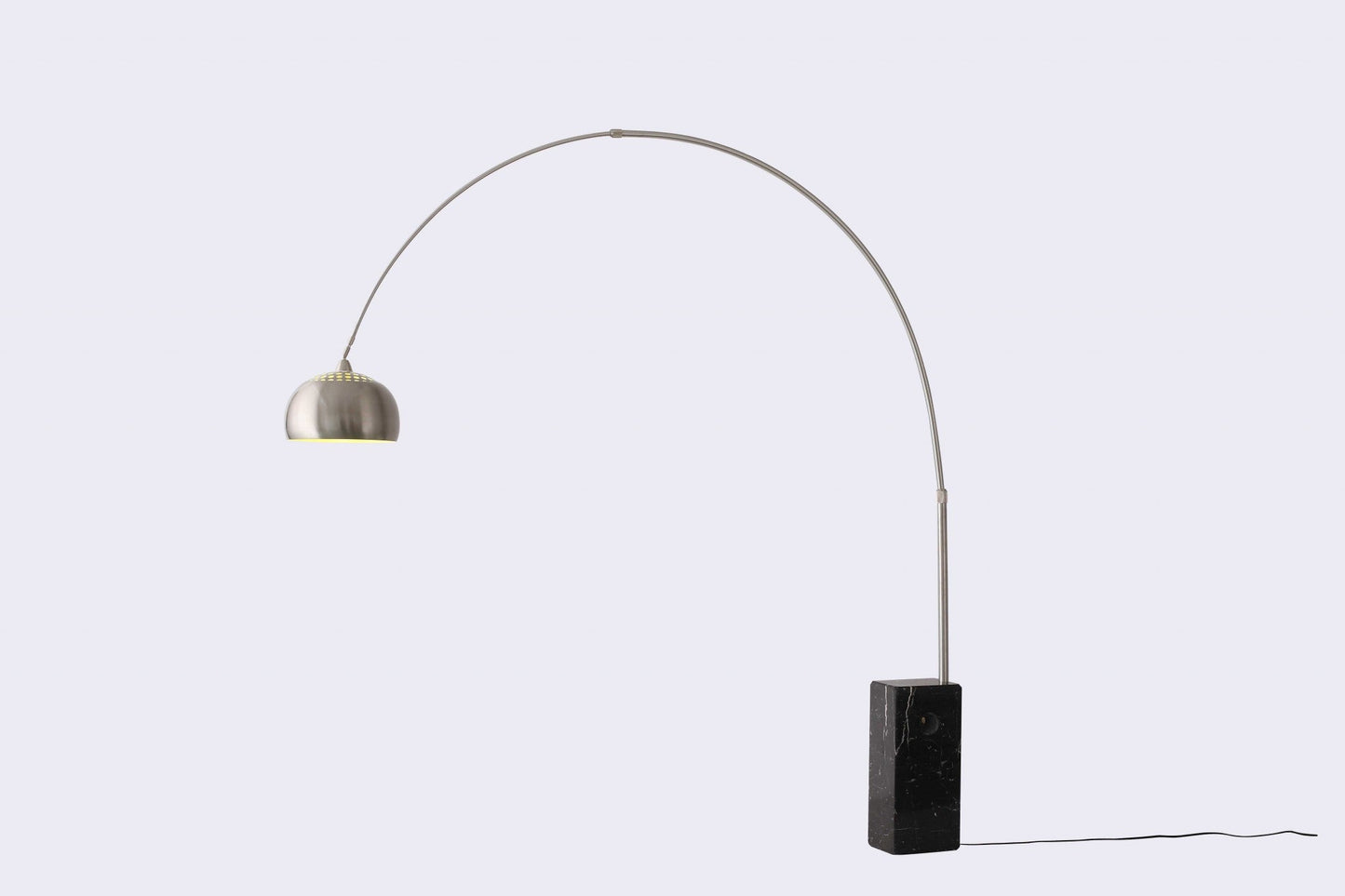 HomeRoots 75" x 79" Aluminum Floor Lamp in Black Finish