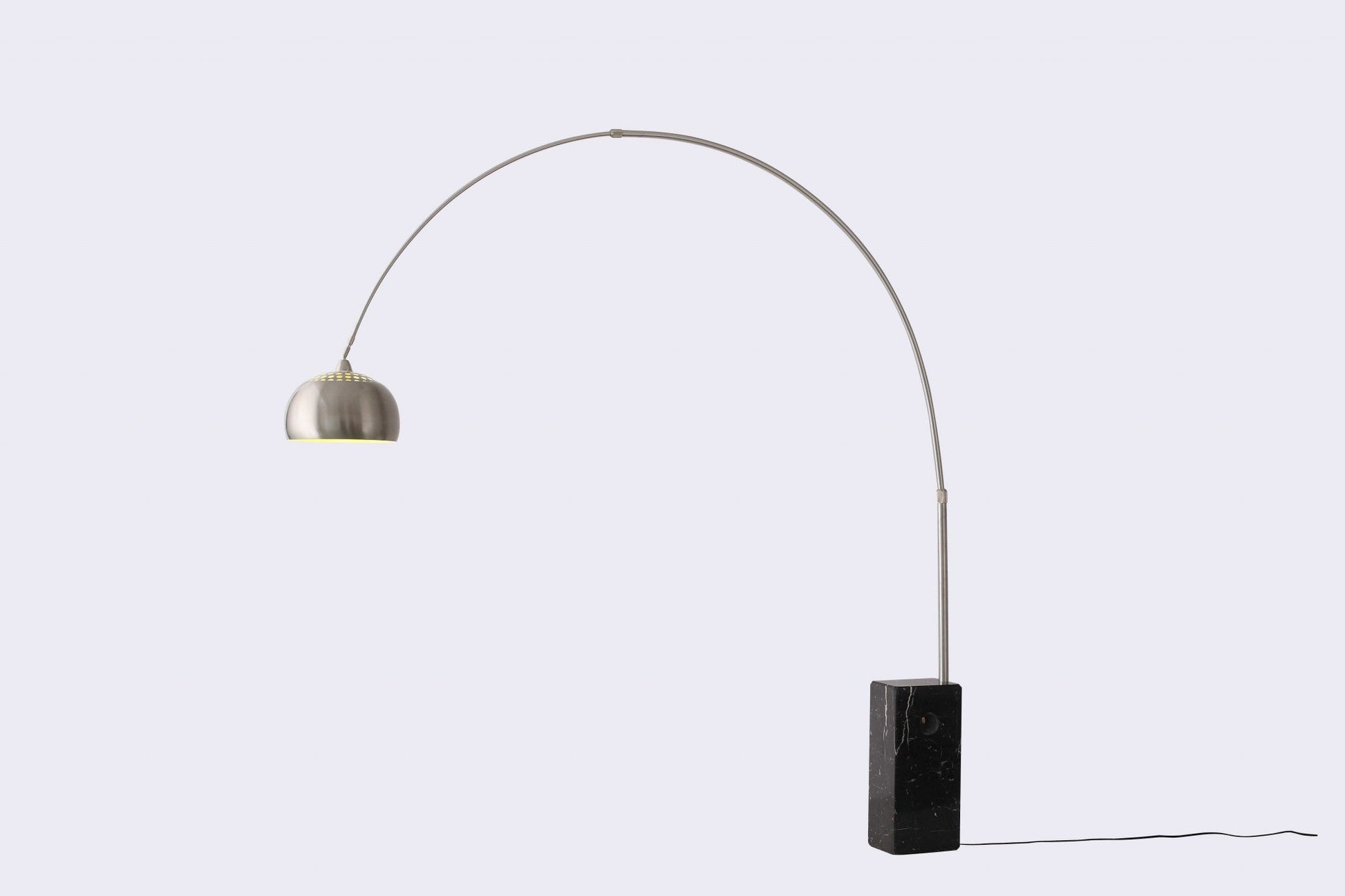 HomeRoots 75" x 79" Aluminum Floor Lamp in Black Finish