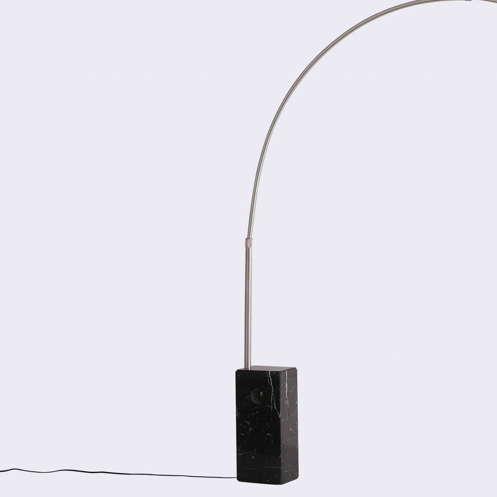 HomeRoots 75" x 79" Aluminum Floor Lamp in Black Finish