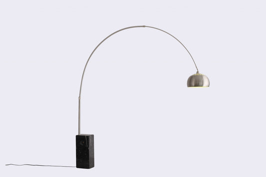 HomeRoots 75" x 79" Aluminum Floor Lamp in Black Finish