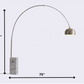 HomeRoots 75" x 79" Aluminum Floor Lamp in White Finish