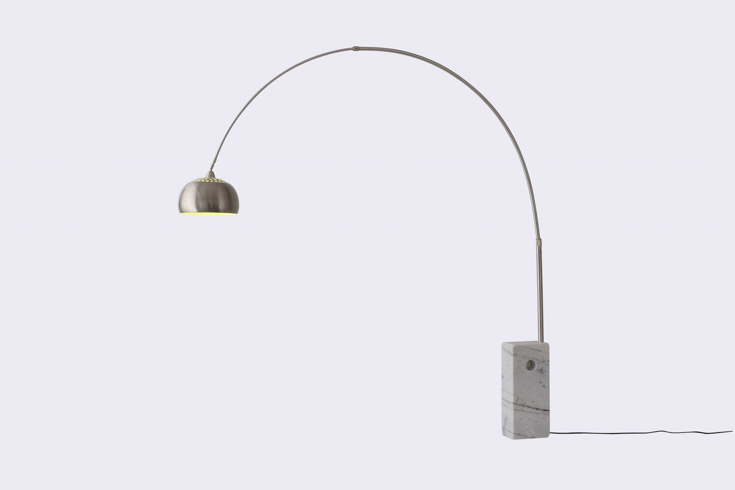 HomeRoots 75" x 79" Aluminum Floor Lamp in White Finish
