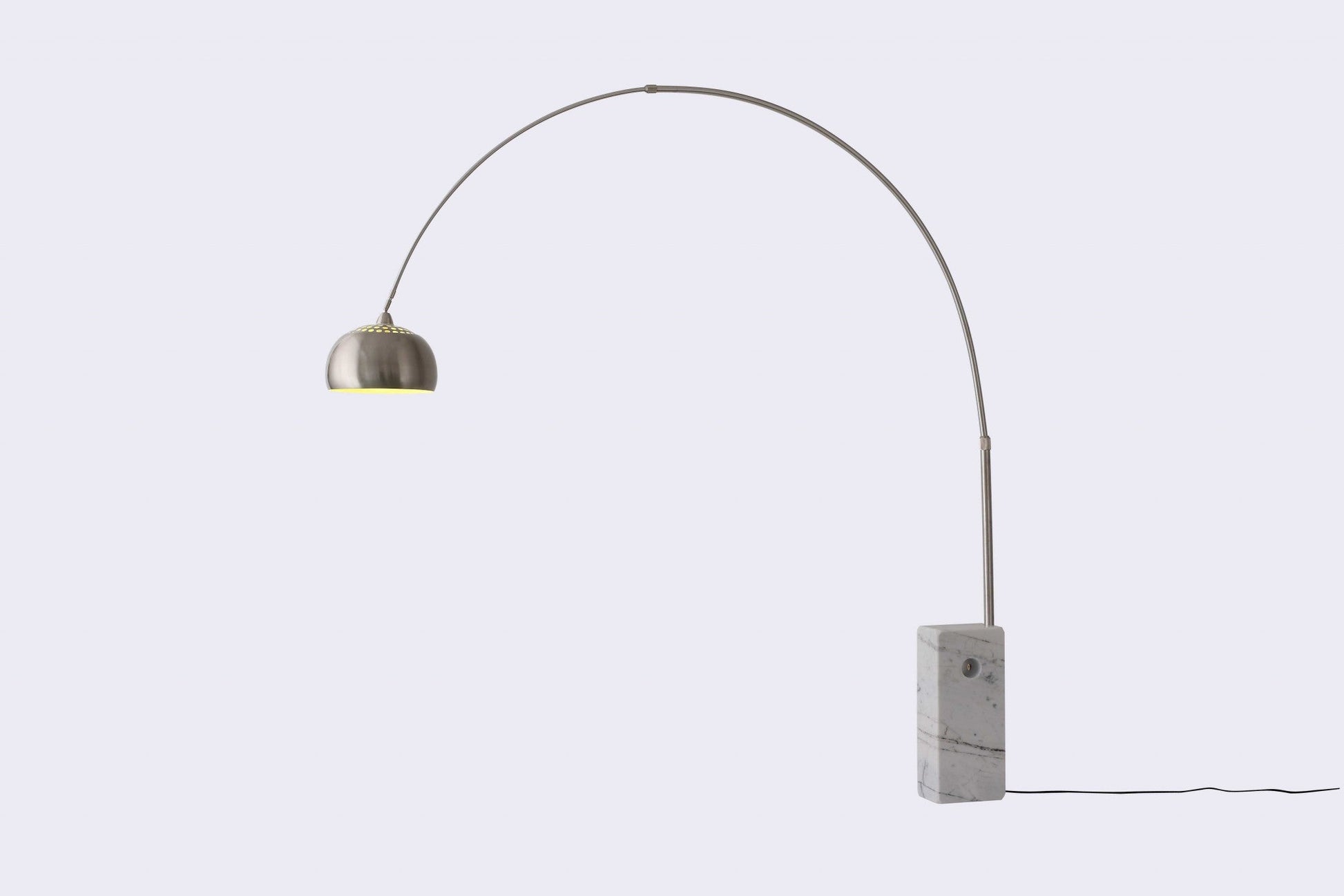 HomeRoots 75" x 79" Aluminum Floor Lamp in White Finish