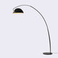 HomeRoots 79" x 90.5" Aluminum Floor Lamp in Black Finish