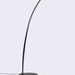 HomeRoots 79" x 90.5" Aluminum Floor Lamp in Black Finish