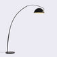 HomeRoots 79" x 90.5" Aluminum Floor Lamp in Black Finish