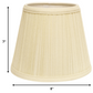 HomeRoots 8" Empire Hardback Slanted Broadcloth Lampshade in Ivory Finish