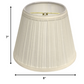 HomeRoots 8" Empire Hardback Slanted Broadcloth Lampshade in White Finish