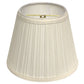 HomeRoots 8" Empire Hardback Slanted Broadcloth Lampshade in White Finish