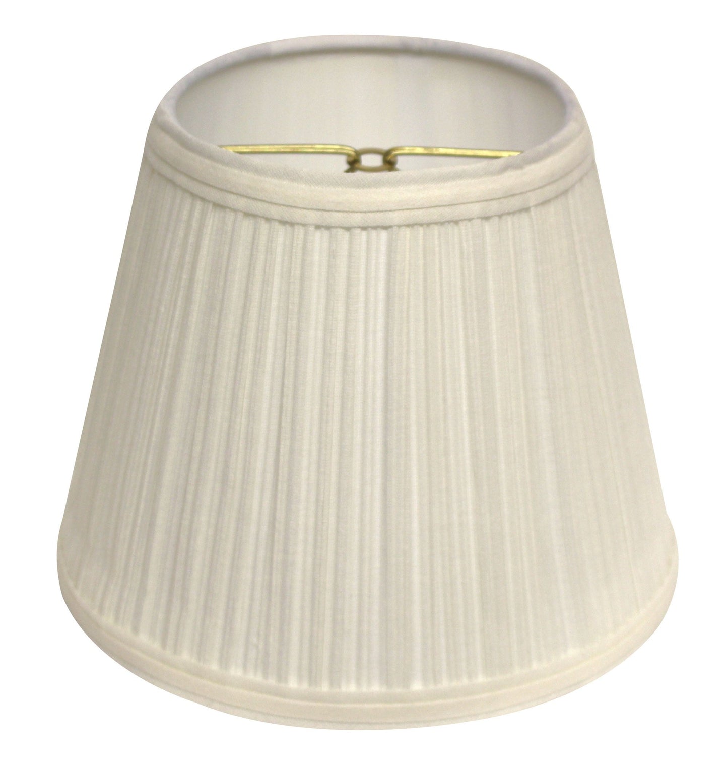 HomeRoots 8" Empire Hardback Slanted Broadcloth Lampshade in White Finish