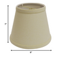 HomeRoots 8" Empire Hardback Slanted Linen Lampshade in Parchment Beige Finish