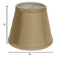 HomeRoots 8" Empire Hardback Slanted No Slub Lampshade in Pale Brown Finish