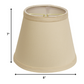 HomeRoots 8" Empire Hardback Slanted No Slub Lampshade in Slate Grey Finish