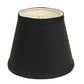 HomeRoots 8" Empire Hardback Slanted Shantung Lampshade in Black Finish With White Lining