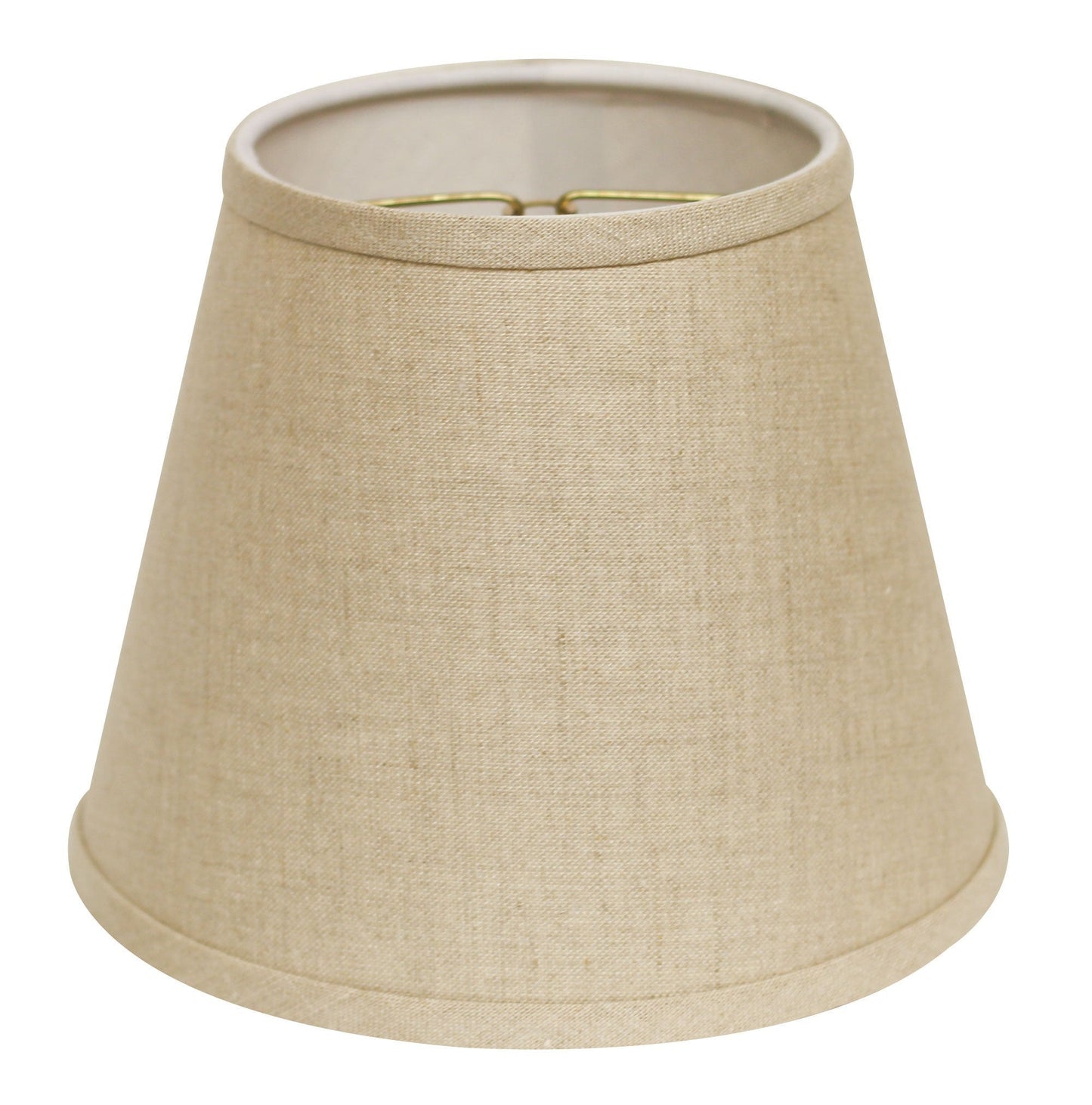 HomeRoots 8" Hardback Empire Linen Lampshade in Dark Wheat Finish