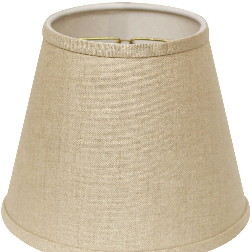 HomeRoots 8" Hardback Empire Linen Lampshade in Dark Wheat Finish