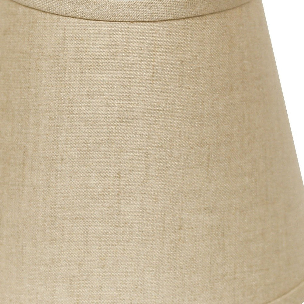 HomeRoots 8" Hardback Empire Linen Lampshade in Dark Wheat Finish