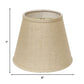 HomeRoots 8" Hardback Empire Linen Lampshade in Dark Wheat Finish