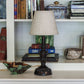 HomeRoots 8" Hardback Empire Linen Lampshade in Light Wheat Finish