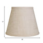HomeRoots 8" Hardback Empire Linen Lampshade in Light Wheat Finish