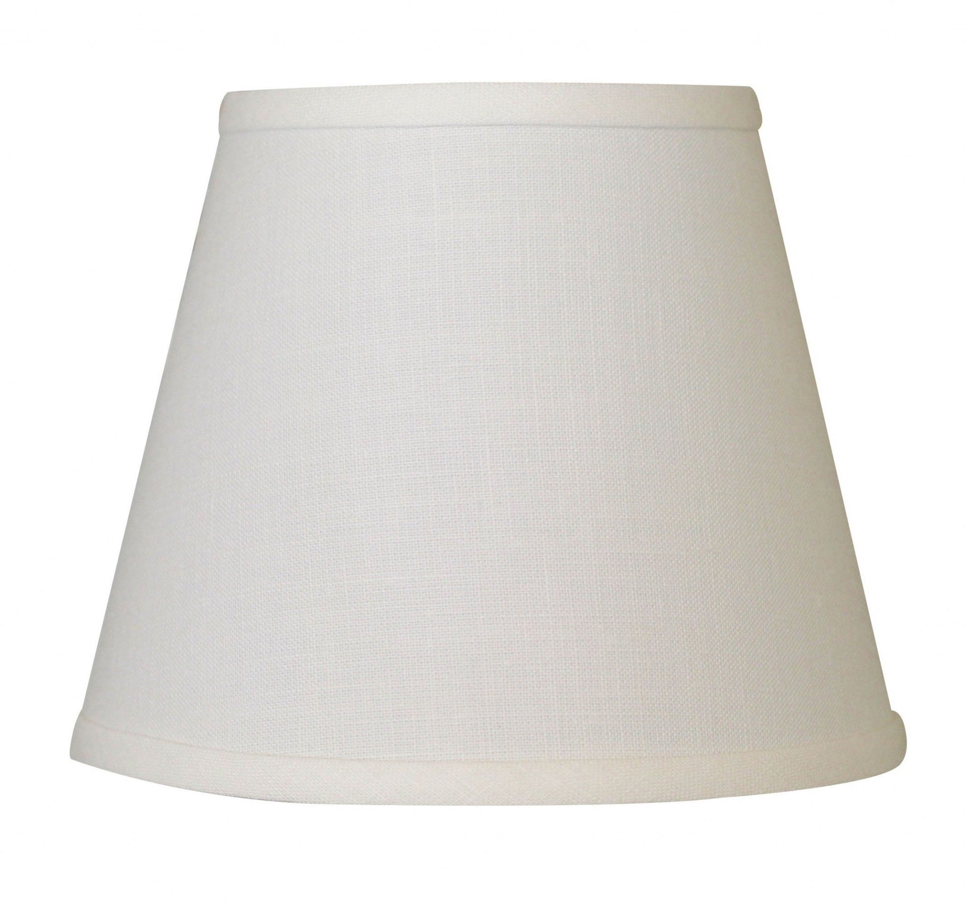 HomeRoots 8" Hardback Empire Linen Lampshade in White Finish